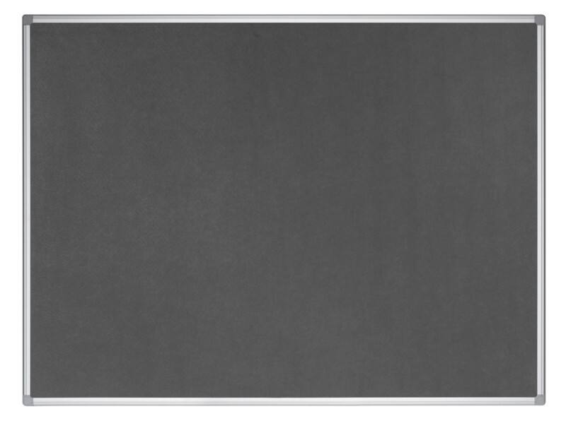 Bi-Office Earth Felt Noticeboard Non Magnetic Wall Mounted 120 (W) x 1.2 (D) x 90 (H) cm MDF (Medium-Density Fibreboard) Grey