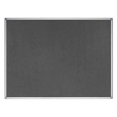 Bi-Office Earth Notice Board Non Magnetic Wall Mounted Felt 120 (W) x 90 (H) cm MDF (Medium-Density Fibreboard) Grey