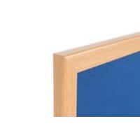 Bi-Office Earth Notice Board Non Magnetic Wall Mounted Felt 90 (W) x 60 (H) cm MDF (Medium-Density Fibreboard) Blue