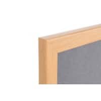 Bi-Office Earth Notice Board Non Magnetic Wall Mounted Felt 120 (W) x 90 (H) cm MDF (Medium-Density Fibreboard) Grey