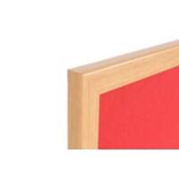 Bi-Office Earth Prime Felt Noticeboard Non Magnetic Wall Mounted 180 (W) x 1.9 (D) x 120 (H) cm MDF (Medium-Density Fibreboard) Red