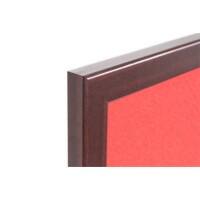 Bi-Office Earth Notice Board Non Magnetic Wall Mounted Felt 240 (W) x 120 (H) cm MDF (Medium-Density Fibreboard) Red