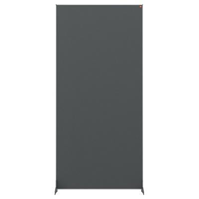 Nobo Freestanding Room Divider Screen Impression Pro 800 x 1800 x 300mm Felt, Metal Grey