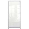 Nobo Freestanding Protective Room Divider Screen Premium Plus 800 x 1800 x 600mm Aluminium, Plexiglass Acrylic Silver