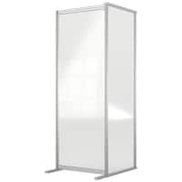 Nobo Freestanding Protective Room Divider Screen Extension Premium Plus 600 x 1800 x 600mm Aluminium, Plexiglass Acrylic Silver Anodised