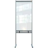 Nobo Freestanding Protective Screen Divider Premium Plus 2060 x 780 x 610mm Metal, PVC Clear