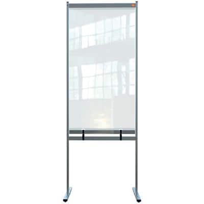 Nobo Freestanding Protective Screen Divider Premium Plus 2060 x 780 x 610mm Metal, PVC Clear