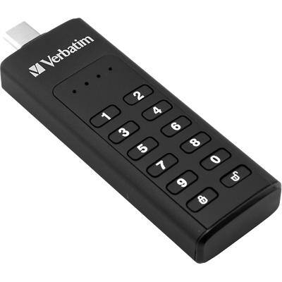 Verbatim Keypad Secure USB-C Drive USB 3.2 Gen1 32 GB Black