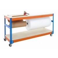 Bigdug Packing Workbench Big400 Steel Melamine 300 kg Blue and Orange 920 x 1220 x 610