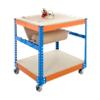Bigdug Packing Workbench Big400 Steel Melamine 300 kg Blue and Orange 920 x 1525 x 610