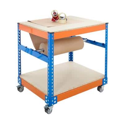 Bigdug Packing Workbench Big400 Steel Melamine 300 kg Blue and Orange 920 x 1525 x 610