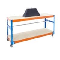 Bigdug Packing Workbench Big400 Steel Melamine 300 kg Blue and Orange 920 x 1525 x 760