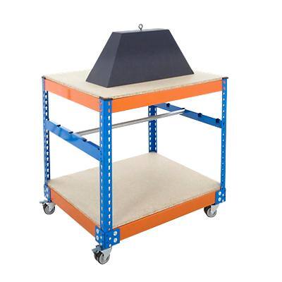 Bigdug Packing Workbench Big400 Steel Melamine 300 kg Blue and Orange 920 x 915 x 610