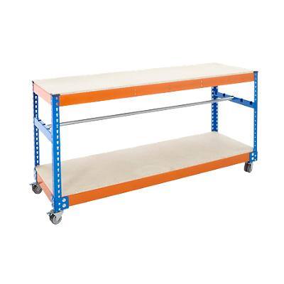 Bigdug Packing Workbench Big400 Steel Chipboard 300 kg Blue and Orange 920 x 1830 x 760