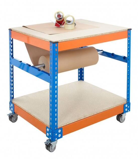 BiGDUG Mobile Packing Workbench Big400 Blue, Orange 915 x 760 x 920 mm