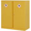 BiGDUG Storage Cabinet Steel 1 Shelf Lockable 915 x 460 x 1,016 mm Yellow