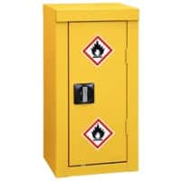 BiGDUG Storage Cabinet Steel 2 Shelves Lockable 350 x 300 x 700 mm Yellow