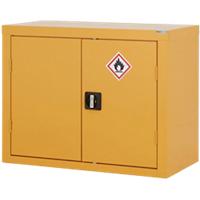 BiGDUG Storage Cabinet Steel 1 Shelf Lockable 900 x 460 x 700 mm Yellow