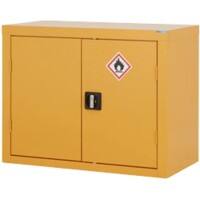 BiGDUG Storage Cabinet Steel 1 Shelf Lockable 900 x 460 x 700 mm Yellow