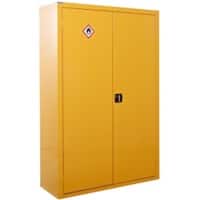 BiGDUG Storage Cabinet Steel 4 Shelves Lockable 1,200 x 460 x 1,800 mm Yellow