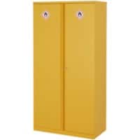 BiGDUG Storage Cabinet Steel 3 Shelves Lockable 915 x 460 x 1,800 mm Yellow