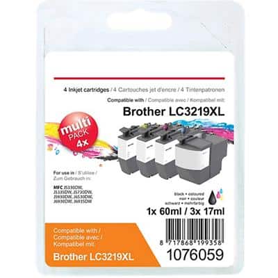 Viking LC3219XL Compatible Brother Ink Cartridge Black, Cyan, Magenta, Yellow Pack of 4 Multipack