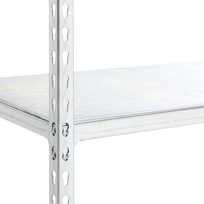 BiGDUG Shelving Unit 4 Shelves Steel 1,220 x 455 x 1,600 mm Grey