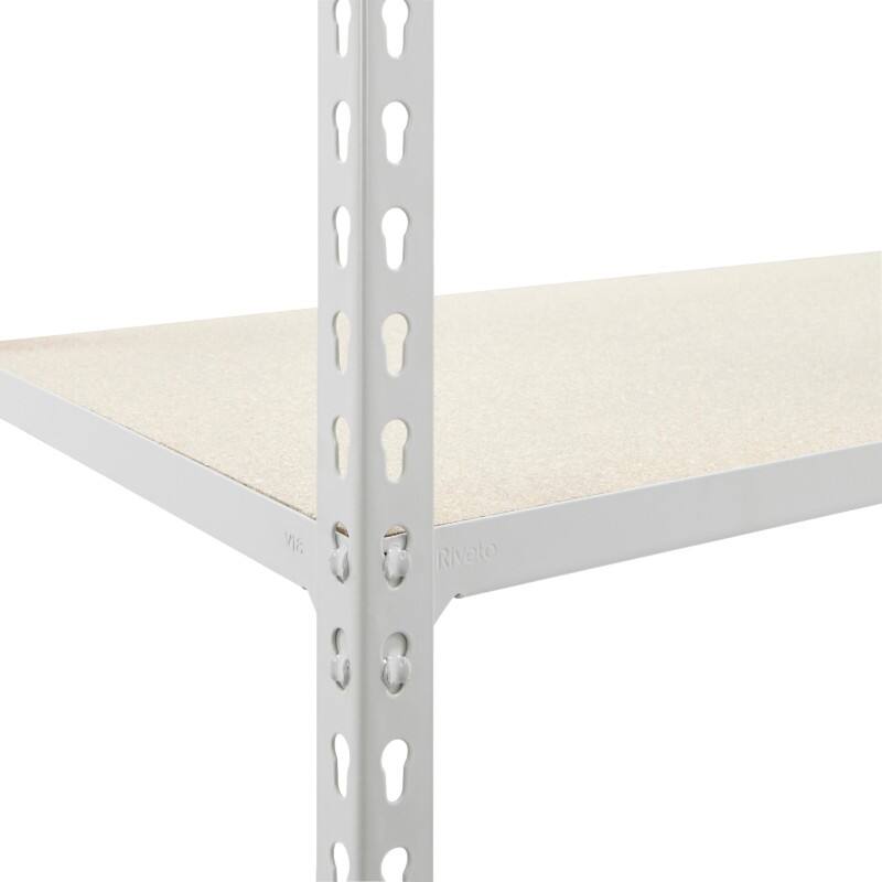 BiGDUG Shelving Unit 6 Shelves Melamine, Steel 915 x 610 x 1,980 mm Grey