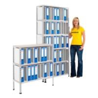 BiGDUG Shelving Unit 6 Shelves Melamine, Steel 915 x 305 x 1,980 mm Grey