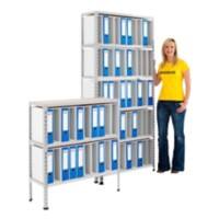 BiGDUG Shelving Unit with 6 Levels  Steel, Melamine 1980 x 915 x 305 mm Grey