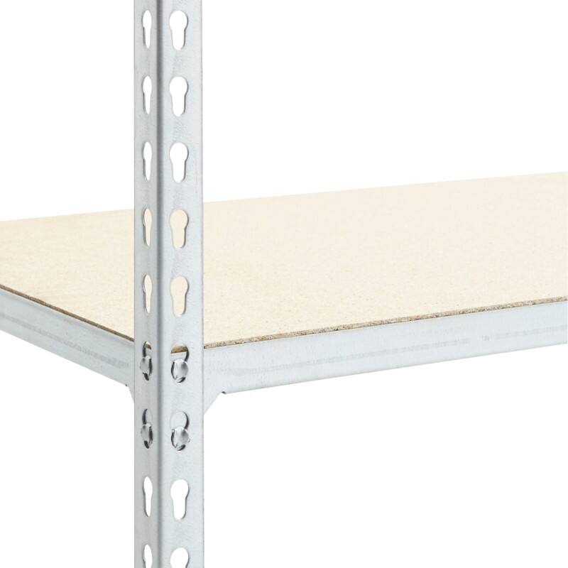 BiGDUG Shelving Unit 4 Shelves Chipboard, Steel 915 x 305 x 1,600 mm Grey