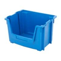 BiGDUG Stacking Pick Bins 50 L Plastic 320 x 500 x 370 mm Blue Pack of 5