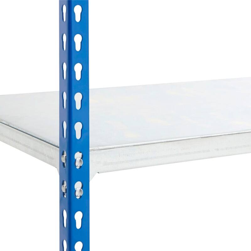 BiGDUG Shelving Unit 3 Shelves Steel 1,220 x 610 x 915 mm Blue, Grey