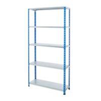 BiGDUG Shelving Unit 5 Shelves Steel 1,220 x 610 x 1,830 mm Blue, Grey