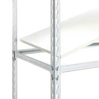 BiGDUG Shelving Unit 4 Shelves Melamine, Steel 1,525 x 305 x 1,600 mm Grey