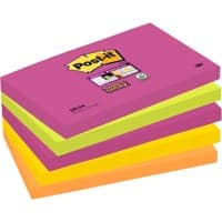Post-it Super Sticky Notes 127 x 76 mm Cape Town Assorted Colours 5 Pads of 90 Sheets