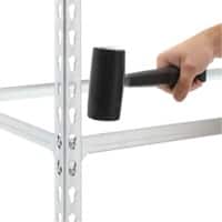 BiGDUG Shelving Unit 3 Shelves Melamine, Steel 1,525 x 455 x 915 mm Grey