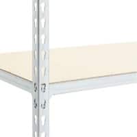 BiGDUG Shelving Unit 4 Shelves Chipboard, Steel 1,525 x 305 x 1,600 mm Grey