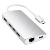 Satechi Multiport Adaptor USB-C Male HDMI Female, RJ45 (8P8C) Female, USB A Female Silver