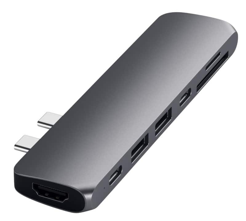 Satechi USB Hub Adaptor USB-C Male HDMI Female, USB-C Female, USB A Female Grey