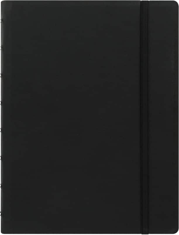 Filofax Notebook 115007 A5 Ruled Twin Wire Faux-leather Soft Cover Black 56 Pages