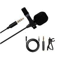 Maono Condenser Lavalier Microphone Tie-Clip on Lapel MAO008 Black