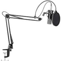 Maono Studio XLR Microphone Kit With Spring Loaded Boom Arm And Pop Filter Black