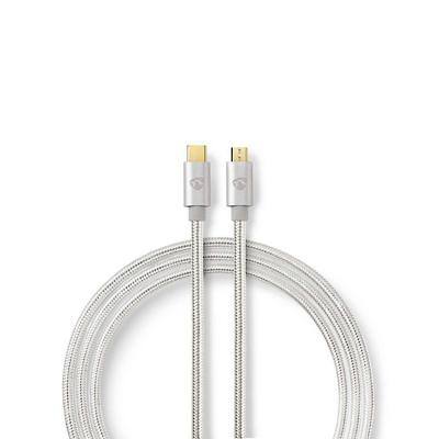 Nedis NED014 USB-C Male to USB Micro B Male USB Cable 2m White