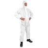 Click Once Protective Coverall With Hood Polyproylene, Polyethylene M White