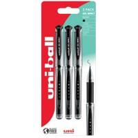 uni-ball Gel Impact UM-153S Rollerball Pen 0.6 mm Black Pack of 3