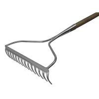 Faithfull Prestige Stainless Steel Garden Rake Ash Handle