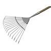 Faithfull Prestige Stainless Steel Lawn Rake Ash Handle