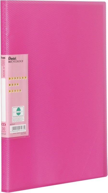 Pentel Presentation Folder DCF343P A4 Pink Polypropylene 23 x 2 x 31 cm