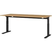 Germania Height Adjustable Desk 4253 - 582 GW - PROFI 2.0 Grandson Oak, Black Workspace 1800 x 800 x 700 - 810 mm